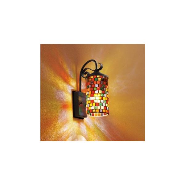 ●LED電球クリアミニクリプトン形4.3W(E17) No.292KL●真鍮（鉄錆色）●モザイクガラス●巾110　高272　出161　重1.3kg●光源寿命40,000時間●別売絶縁台：PF226B●手造りのため写真と多少異なる場合がありま...