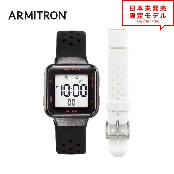 最安値挑戦中！ ARMITRON アーミトロン メンズ 腕時計 リストウォッチ 45/7123BKWST ブラック/ホワイト 海外限定 時計 当店1年保証
