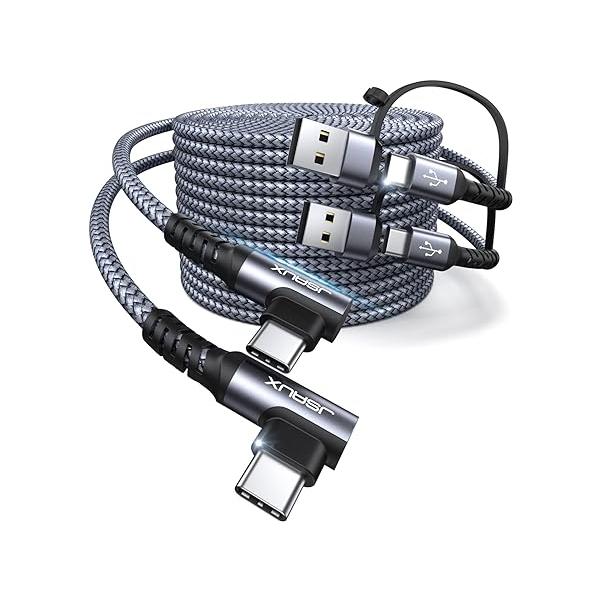 iPhone15 充電ケーブル タイプC USB-C & ケーブル 2m / 2本 グレー