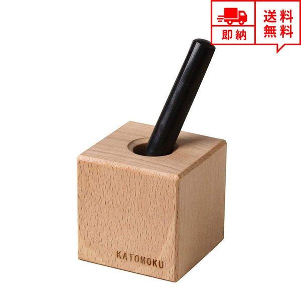 即納 デスクオーガナイザー 印鑑 認印 スタンド 立て 朱肉入り 木製