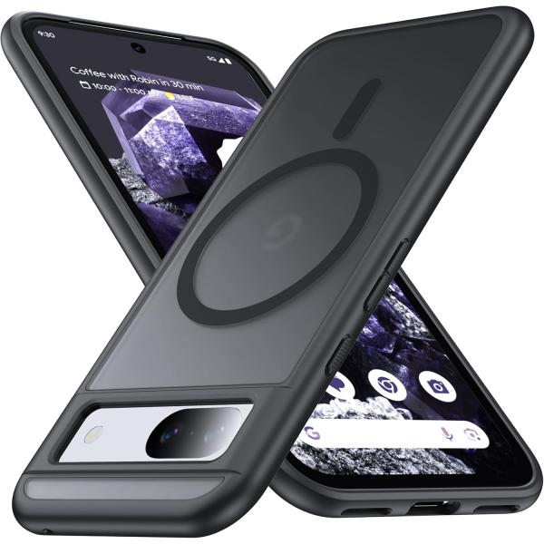 即納 Google Pixel 8a ケース MagSafe対応 マグセーフ 半透明 マット