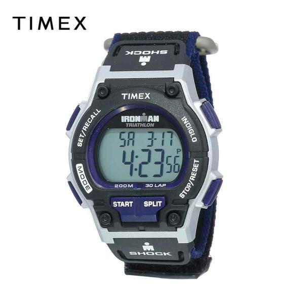 【稼働】 TIMEX IRONMAN 青文字盤 クロノグラフ 腕時計 smart-park_timex-t5k198-c