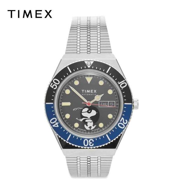 即納 TIMEX タイメックス 腕時計 Peanuts スヌーピー TW2U85500 アーカイブ M79 自動巻き ブラック /ブルー 海外モデル  リストウォッチ 日本未発売