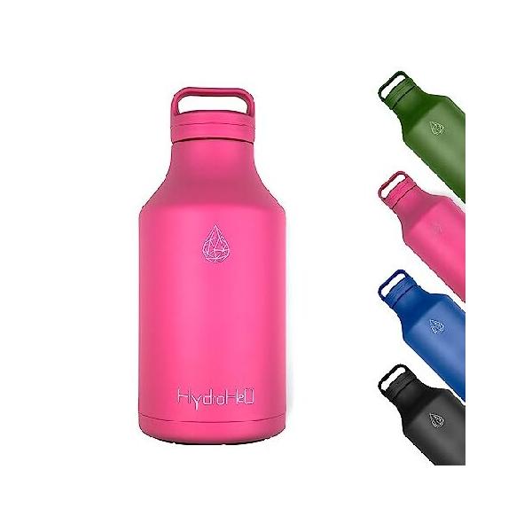 EALGRO Gallon Insulated Water Bottle Jug with Straw, 128 oz Large Stainless  Steel Sports Metal Water Canteen With Handle, Thermal Water Cup Mug with 2