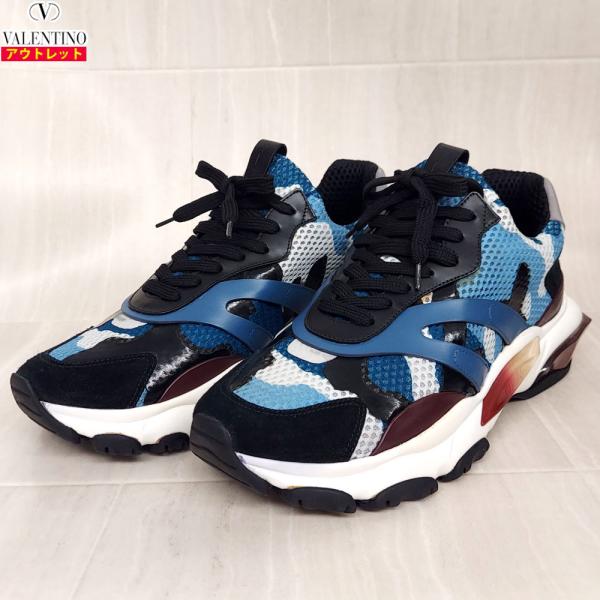 サイズ40 VALENTINO VLTN BOUNCE バウンス スニーカー迷彩 VALENTINO 新品・アウトレット！ ヴァレンティノ バウンス