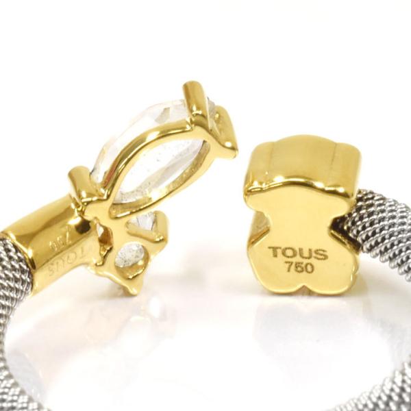 TOUS アウトレット！ トウス K18＆ステンレス エクラットリング