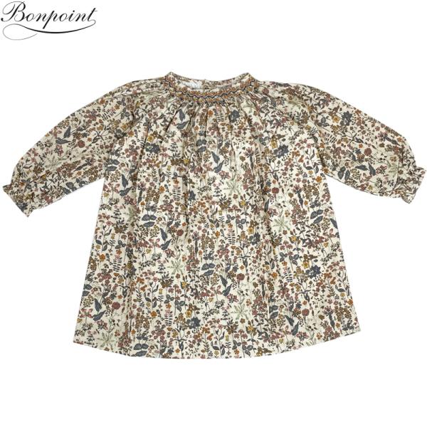 ●ブランド名●Bonpoint　ボンポワン●型番●W04XDRW00011/ガール 3Aワンピース●カラー●582 マルチリバティ花柄●素材●コットン 100％●サイズ●ガール全長‐身幅-首元〜袖丈3A（3歳・身長95cm）・・・49.5-...