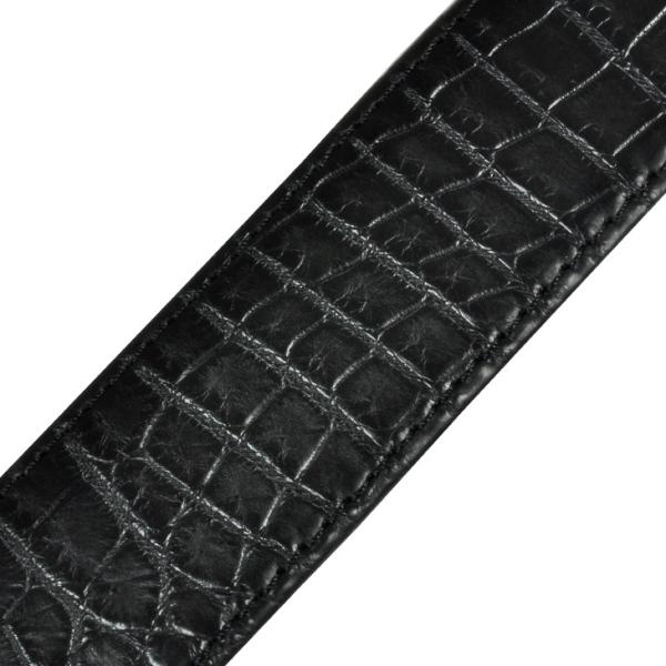 別注品 Hバックル用 替ベルト 120cm ブラック クロコダイル マット  