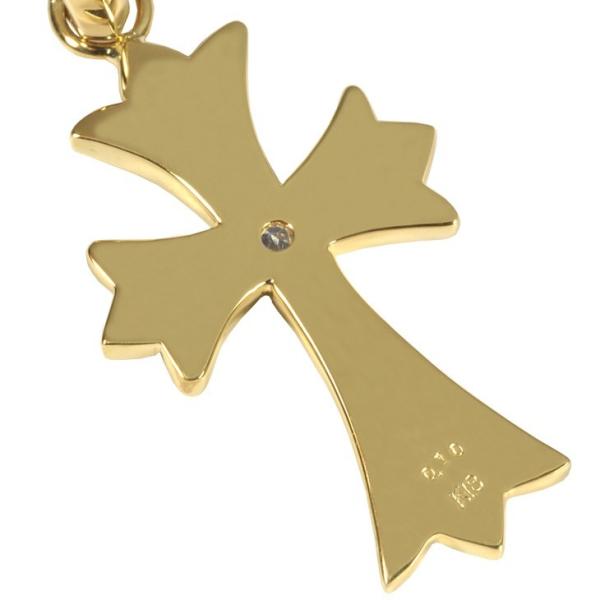 k18 1Pクロス25 丸バチカン イエローゴールド ペンダントトップ