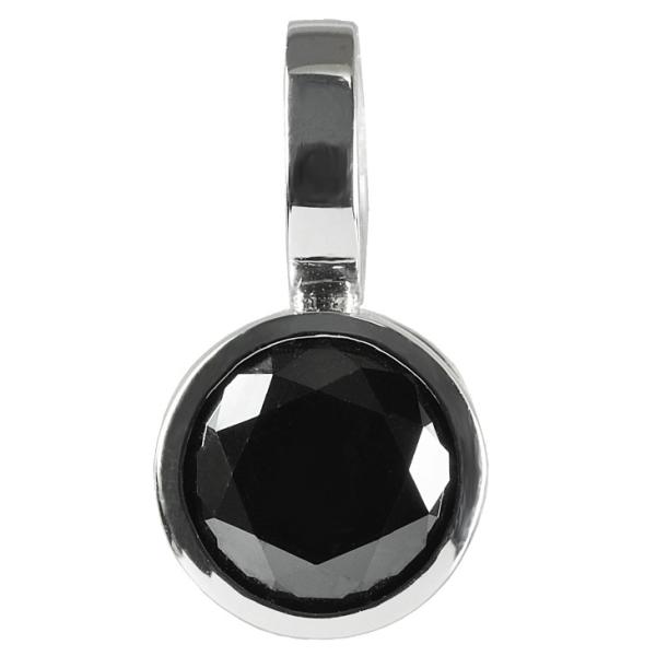 pt900 ブラックダイヤモンド　1ct ネックレス ブラックダイヤモンド 1ct ローズカット 6本爪 pt900