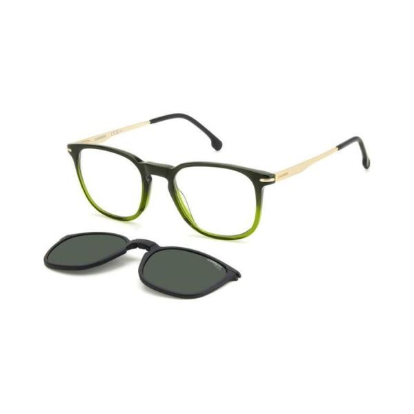 カレラ 眼鏡 CA 332/CS with Clip-On 4C3/UC 50 男性用 スクエア Frosted Gradient Olive Green 50mm レンズ幅 正規品