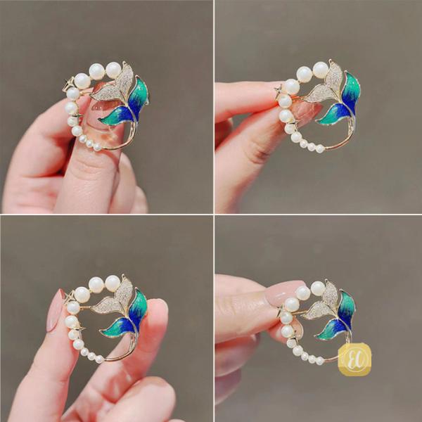 人魚姫しっぽ ブローチ ファッション 可愛い 大人 かわいい