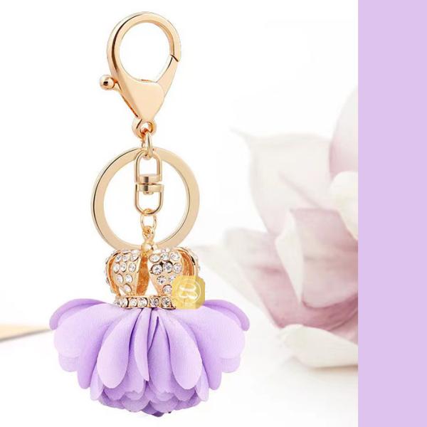 女性に人気なバッグチャーム キラキララインストーン 花