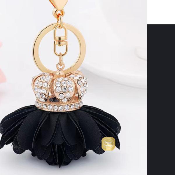 女性に人気なバッグチャーム キラキララインストーン 花