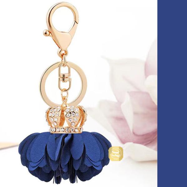 女性に人気なバッグチャーム キラキララインストーン 花