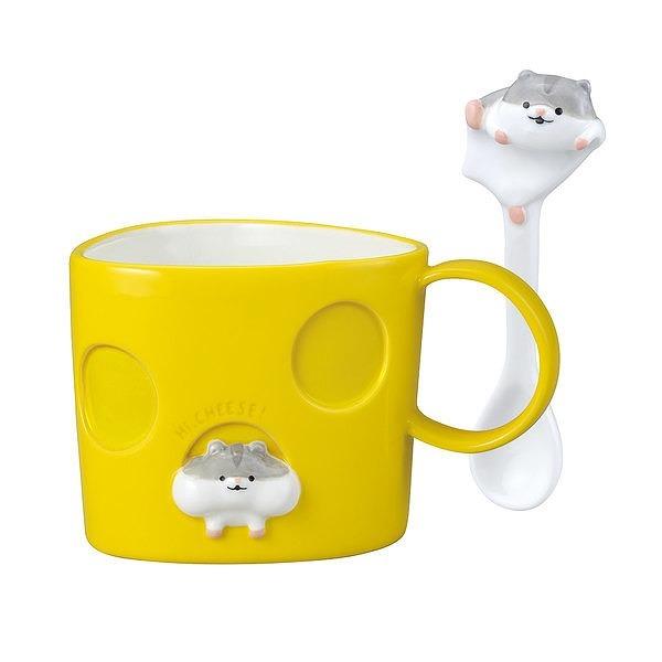 ハムスターのマグカップ はむころん ひょっこりハムマグ 脱走スプーン グレー スマートギフト Yahoo 店 通販 Yahoo ショッピング