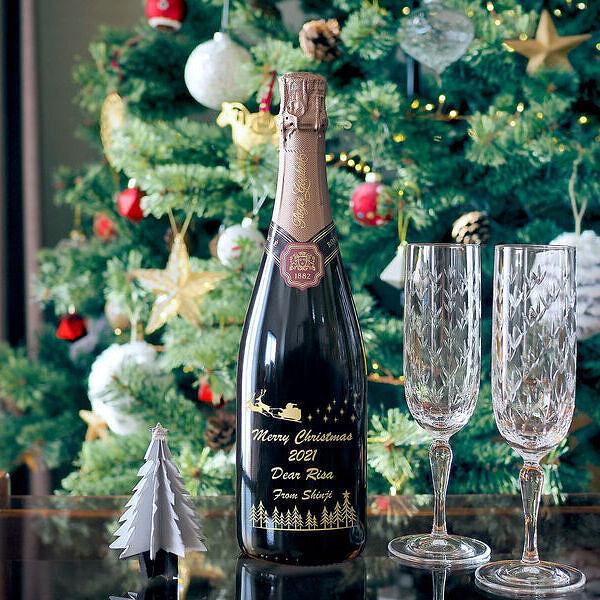 名入れ クリスマスボトル ロジャーグラート カヴァ ロゼ ブリュット スマートギフト Yahoo 店 通販 Yahoo ショッピング