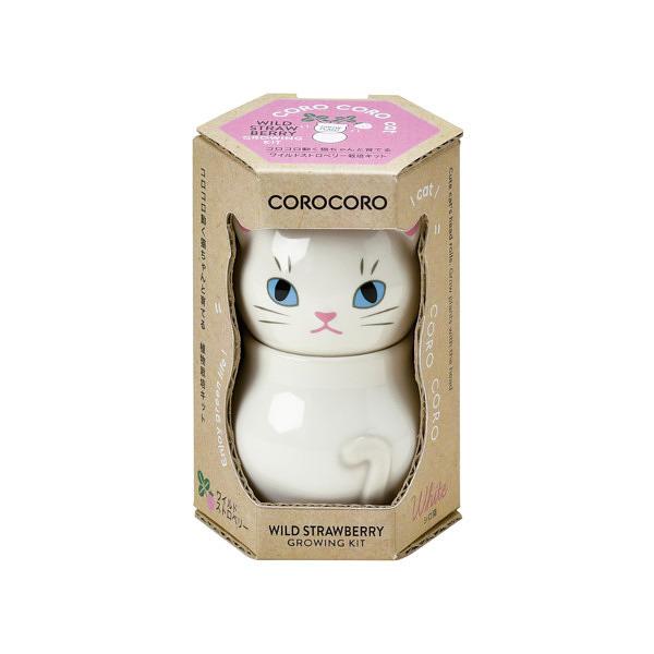 猫たちがコロンとお座りしたような姿の底面給水栽培キット。頭と体が分かれていて、体の中に水を溜めて育てます。インテリアにもぴったりです。頭を少し動かして、コロコロいきいきとした視線の変化を楽しんで！ワイルドストロベリーは「幸せを運ぶ」と呼ばれ...