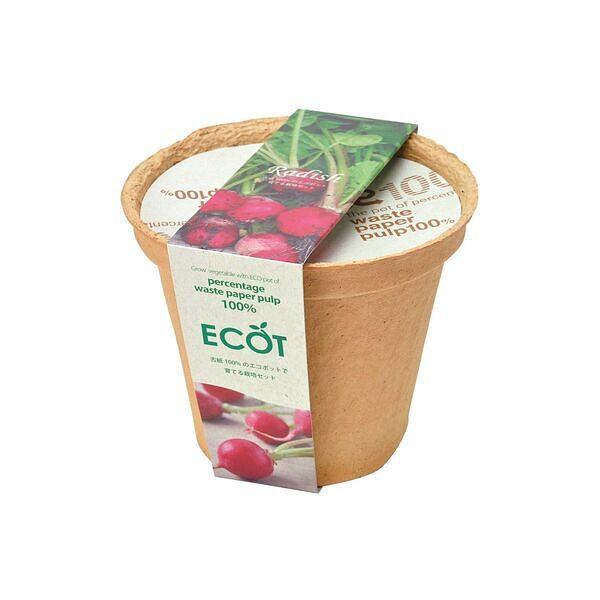 小型の鉢での栽培に適した小さくてかわいいミニダイコン。種をまいてから30〜40日で収穫できます。厳寒期を除いてほぼ一年中栽培できます。古紙率100％の国産リサイクルポットで野菜を育てよう！このポットは使用後土に埋めておくと年月をかけて生分解...