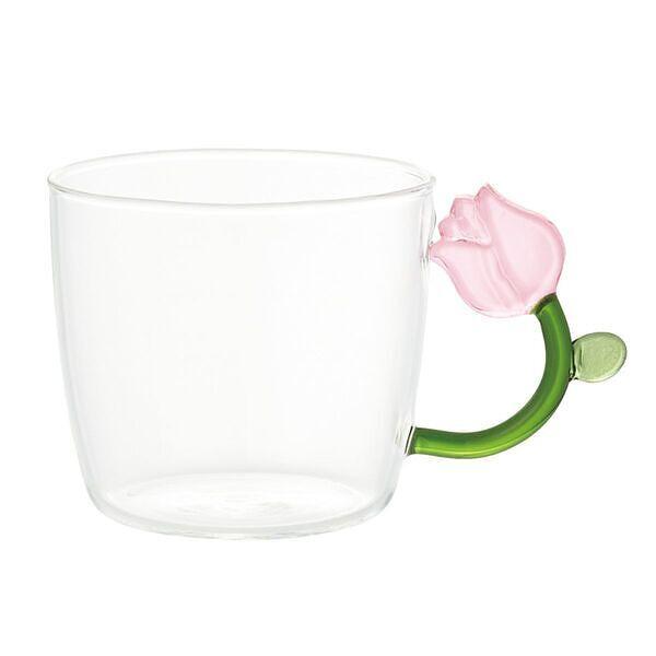 耐熱フラワーマググラス チューリップ Flower mug glass