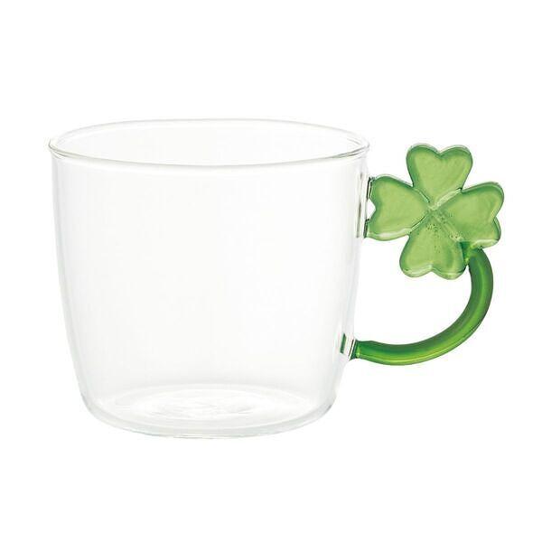 耐熱フラワーマググラス クローバー Flower mug glass