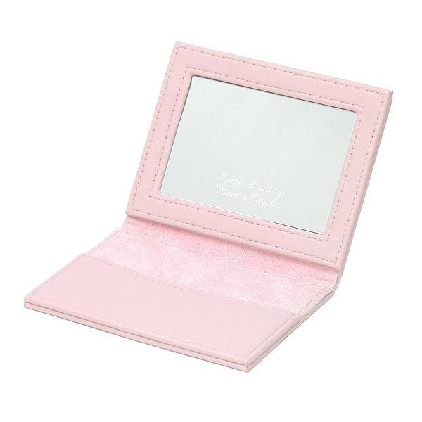 名入れ カードコンパクトミラー ピンク (名前入り 名入り プレゼント)誕生日 結婚祝い 記念日 ギフト プレゼント 女性 男性