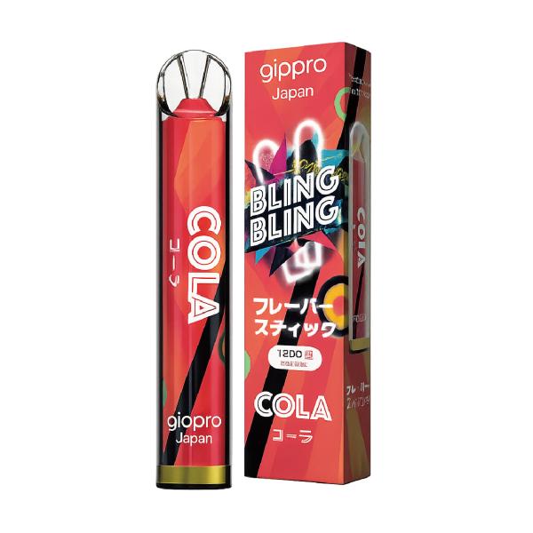 BLINGBLINGフレーバースティック[コーラ]☆光るVAPE　☆コアユーザーにお勧め　☆ノンニコチン・ノンタール　☆使い捨て　1200回吸引（個人差によります）