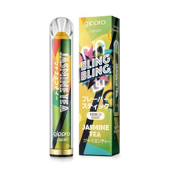 BLINGBLINGフレーバースティック[ジャスミンティ]光るVAPEコアユーザーにお勧めノンニコチン・ノンタール使い捨て1200回吸引（個人差によります）