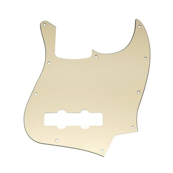 Musiclily 10 穴 JBジャズベースピックガードFender USA/Mexico製Standard Jazz Bass用、3Pクリー