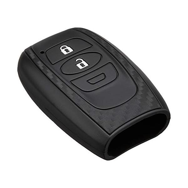 槌屋ヤック(Tsuchiya Yac) 車内用品 キーカバー スマートキーカバー スバル2 カーボン調シリコーン ブラック PZ-780