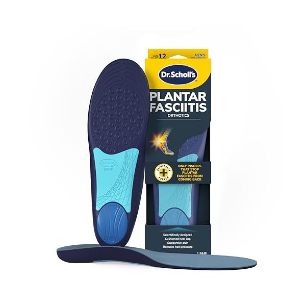 Dr. Scholl’s Plantar Fasciitis Pain Relief Insoles with Arch Support, Men Shoe Sizes 8-13, 1 Pair
