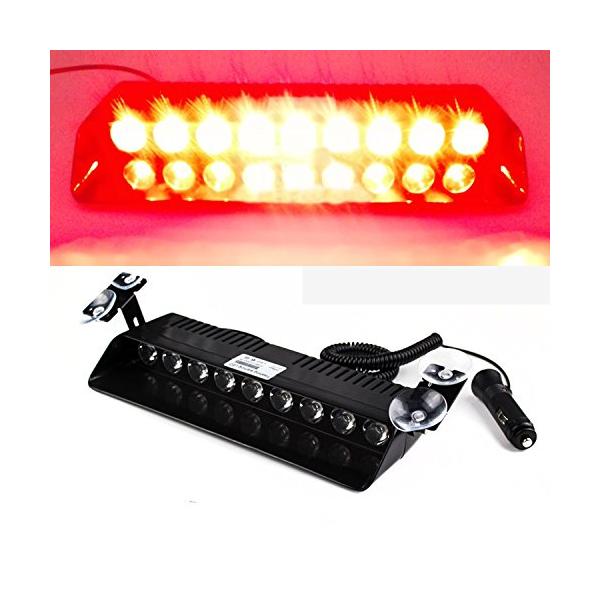9LED 12V 9W 点滅モード カー警告注意 バントラック緊急ストロボライト ランプ レッド