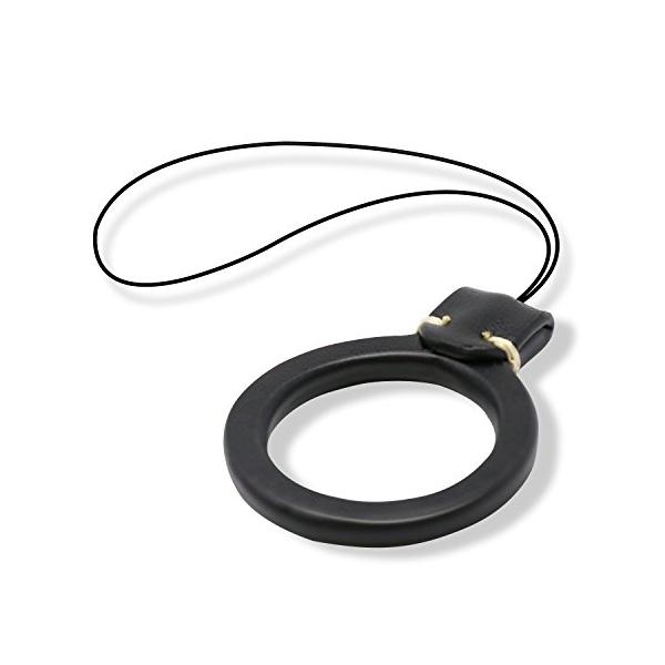 エレコム ストラップ リングストラップ 携帯 スマホ スマホ用 Lサイズ 内径22mm [スマートフォンを傷つけないイタリアンソフトレザー採用]
