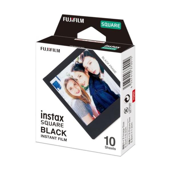 富士フイルム(FUJIFILM) スクエアフォーマットフィルム instax SQUARE ブラックフレーム 10枚入 INSTAX SQUAR