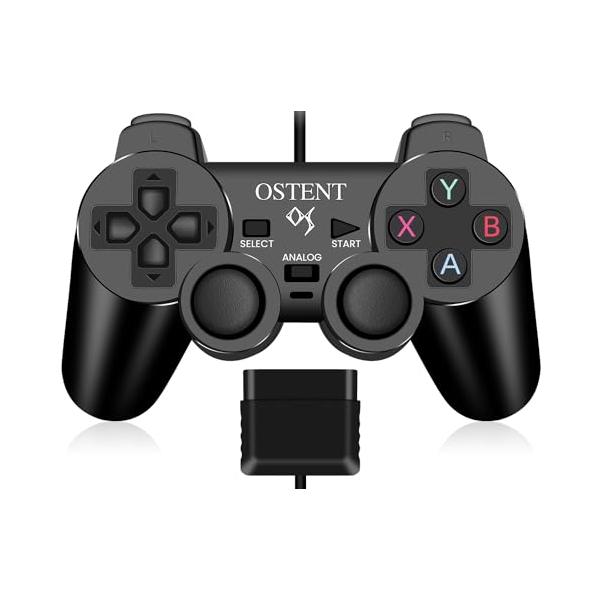 OSTENT コントローラー 有線 アナログ ゲームパッド ジョイスティック ジョイパッド Sony プレイステーション PS2 PS1 PS