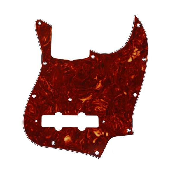 Musiclily Pro 11穴 ジャズベースピックガード日本製4弦Fender Japan Jazz Bass用、4P茶べっ甲