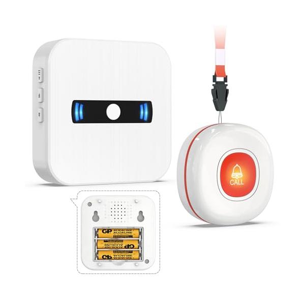 DAYTECH 呼び出しベル 介護 ナースコール 家庭用 介護呼び出しベル ワイヤレス 無線コールボタン ポケットベル ナースコール 電池式 低