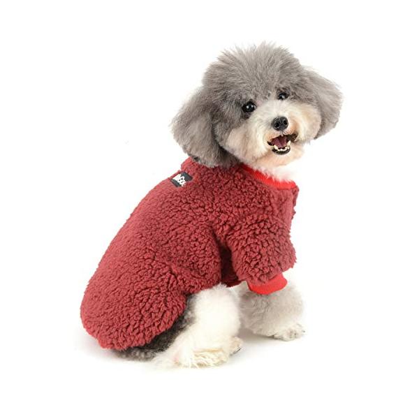 ZUNEA ペット 犬 服 パーカー コート 秋冬 あたたかい フリース ジャケット セーター 小型犬 子犬 猫 洋服 冬 おしゃれ かわいい