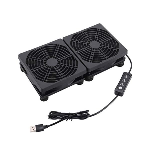 USB �t�@�� 12cm 2�A �É� 3�i�K���ʒ��� ��p�N�[���[ ���^ USB ��@ PC ��p�t�@�� ���������[�^�̗p 5V �_�u�� ���� ���i�摜