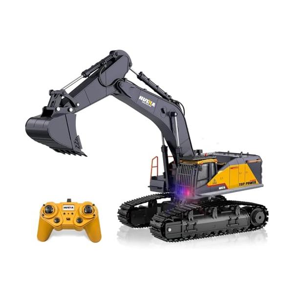 億騰 最新型 超合金強化版 ショベルカー ラジコン 掘削機 2.4GHz無線 22CHパワーショベル 360/680°旋回 LEDライト搭載 ミ