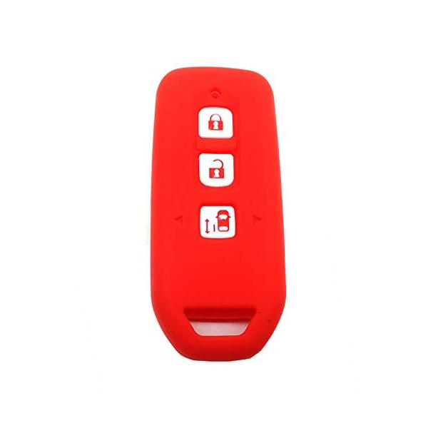 シリコンスマートキーカバー ホンダ系 ブラック 3ボタン 新型NBOX NBOXカスタムなど用キーケース キーホルダ 純正部品リモコンカバー 鍵