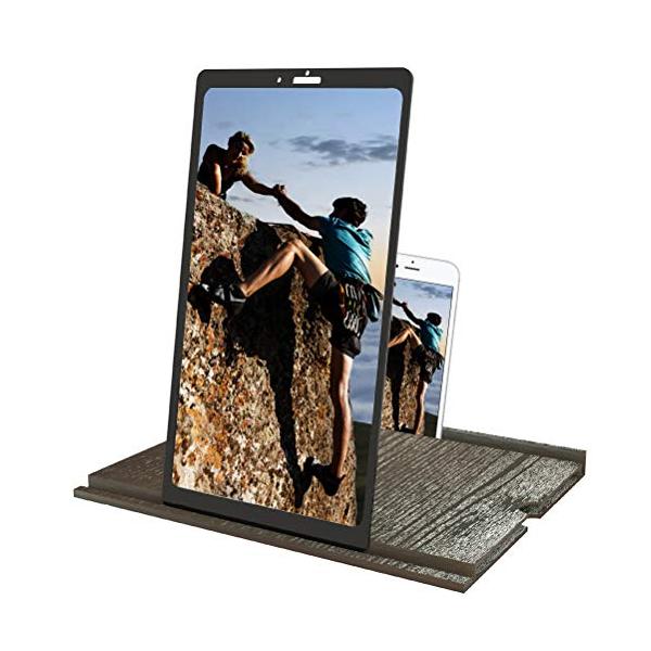 OTentW スクリーンアンプ 画面拡大鏡 12インチ スマホ拡大鏡スタンド 携帯スクリーン拡大器 スマホ画面拡大ルーペ 水平 垂直兼用 引き出