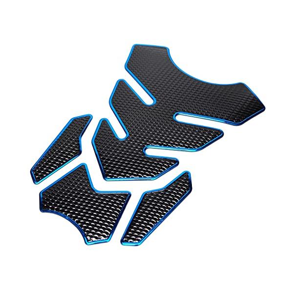 GoodsLand 【 4カラー 】タンクパッド タンクガード 汎用 バイク タンク ステッカー おしゃれ GD-TANKPAD-BL