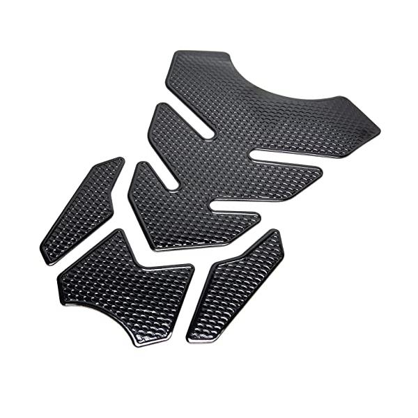 GoodsLand 【 4カラー 】タンクパッド タンクガード 汎用 バイク タンク ステッカー おしゃれ GD-TANKPAD-BK