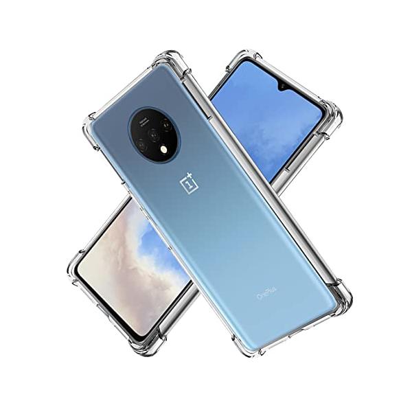 OnePlus 7T ケース - クリアシェル、SGS 認証、米軍 MIL 規格取得。美しい光沢感、落下防止、衝撃吸収、頑丈で軽量、傷防止、黄ば