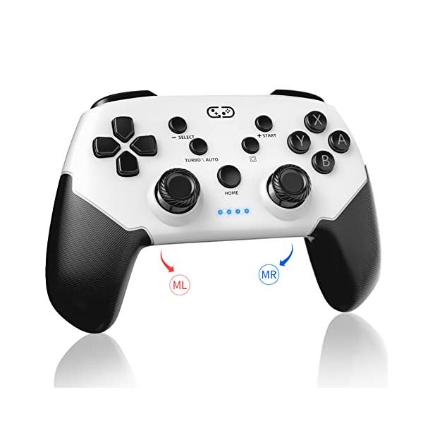 Switch/スイッチ コントローラー Sungale switch1/2対応 プロコン 自動連射機能/連射ホールド 背面ボタン付き マクロ機能