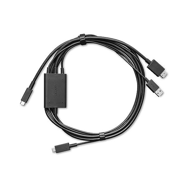 3 in 1 (HDMI) 6ft. Cable for 2023 Wacom One Displays - Black