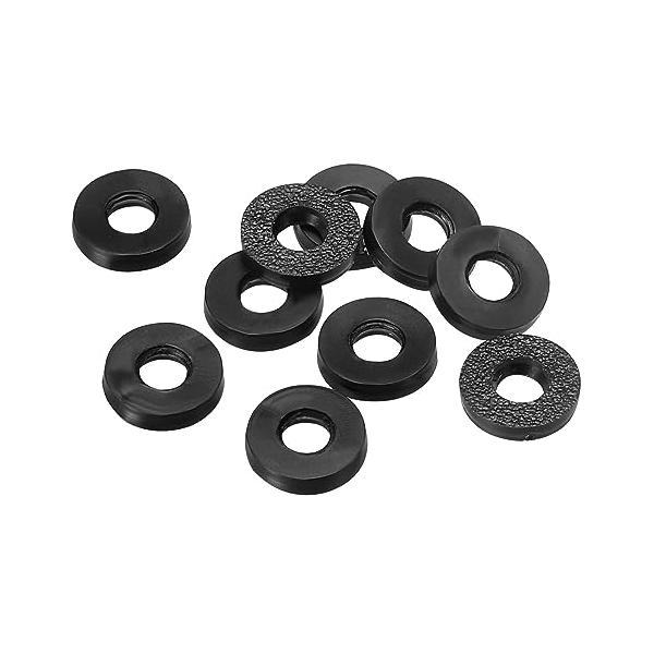 PATIKIL M3 ゴム平ワッシャー 10個入り 3 mm ID 7mm OD 1.2mm厚さ シーリング スペーサー ガスケット リング 蛇