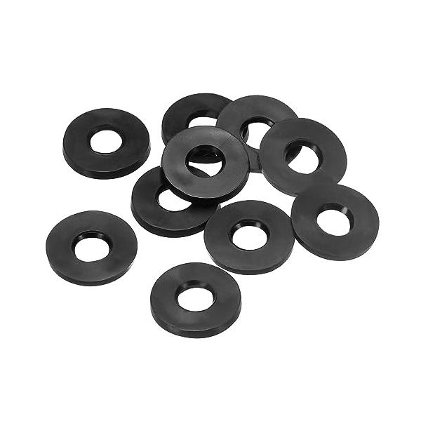 PATIKIL M6 ゴム平ワッシャー 10個入り 6mm ID 13 mm OD 1.6mm厚さ シーリング スペーサー ガスケット リング