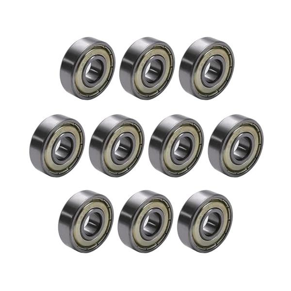 深溝玉軸受 6201ZZ 内径12mm/外径32mm/厚10mm 10個 炭素鋼